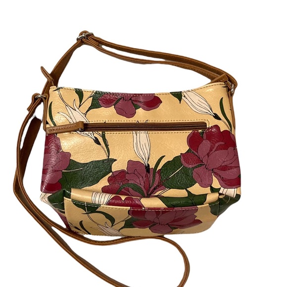 Koltov Daisy Crossbody Vegan Faux Leather Floral Print Purse - Picture 3 of 15